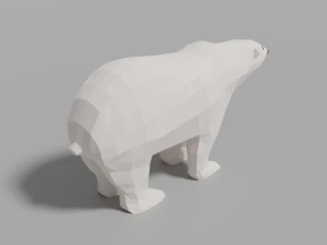 cartoon polar bear 3D Model