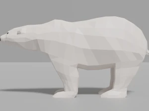 cartoon polar bear 3D Model