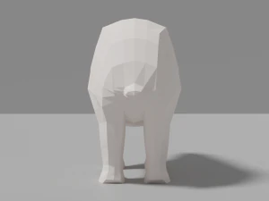 cartoon polar bear 3D Model