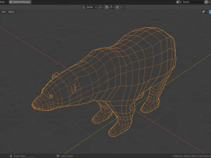 cartoon polar bear 3D Model