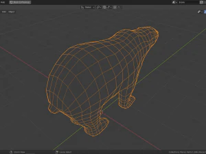 cartoon polar bear 3D Model