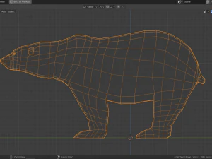 cartoon polar bear 3D Model