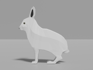 cartoon polar hare 3D Модель