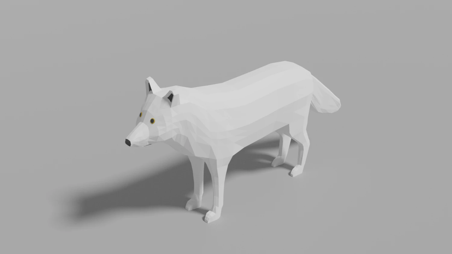 cartoon polar wolf 3D Model .c4d .max .obj .3ds .fbx .stl .blend 