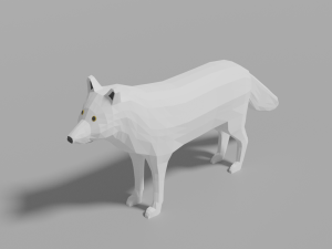 cartoon polar wolf 3D Model