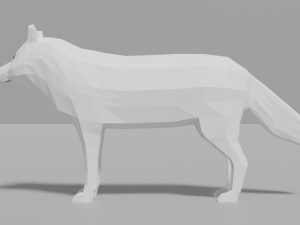 cartoon polar wolf Modelo 3D