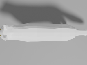 cartoon polar wolf Modelo 3D
