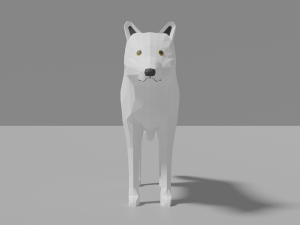 cartoon polar wolf Modelo 3D