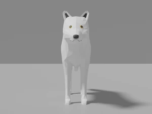 cartoon polar wolf 3D Model