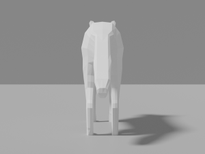 cartoon polar wolf Modelo 3D