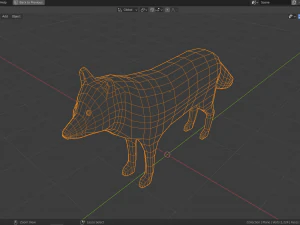 cartoon polar wolf 3D Model