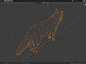 cartoon polar wolf 3D Model