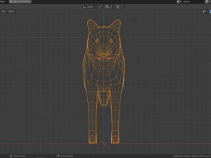 cartoon polar wolf 3D Model