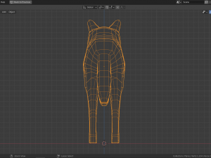 cartoon polar wolf Modelo 3D