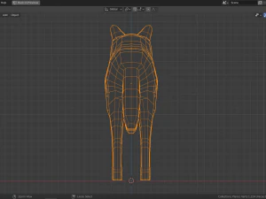 cartoon polar wolf 3D Model