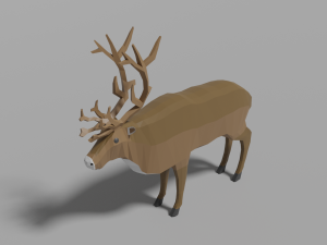 cartoon reindeer 3Dモデル