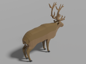 cartoon reindeer Modèle 3D