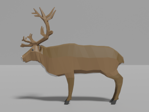 cartoon reindeer Modèle 3D