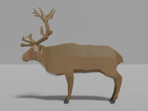 cartoon reindeer 3D Model