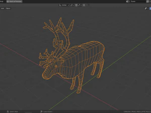 cartoon reindeer 3D Model