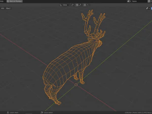 cartoon reindeer 3D Model
