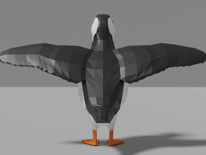 cartoon puffin Modello 3D
