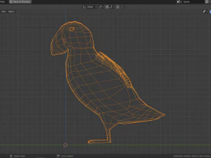 cartoon puffin 3D Model