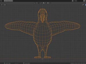 cartoon puffin 3D Model