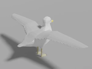 cartoon seagull 3D Model