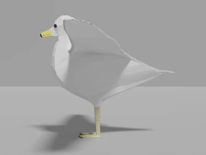 cartoon seagull 3D Model