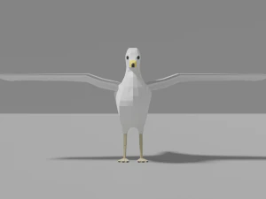 cartoon seagull 3D Model