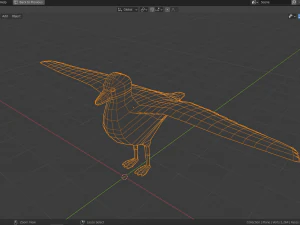 cartoon seagull 3D Model