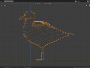 cartoon seagull 3D Model