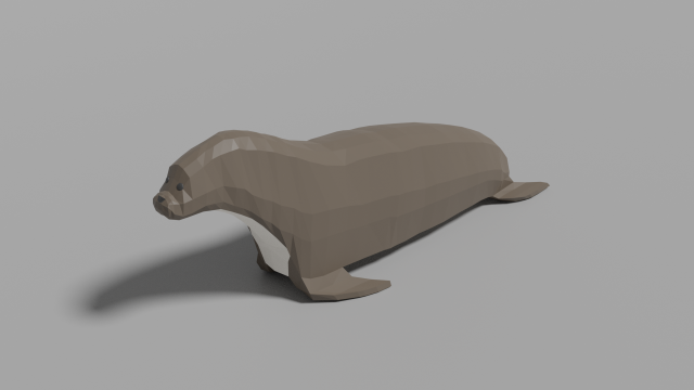 cartoon seal Modelo 3D .c4d .max .obj .3ds .fbx .stl .blend 