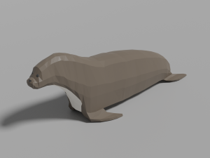 cartoon seal 3D 모델
