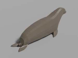 cartoon seal Modelo 3D
