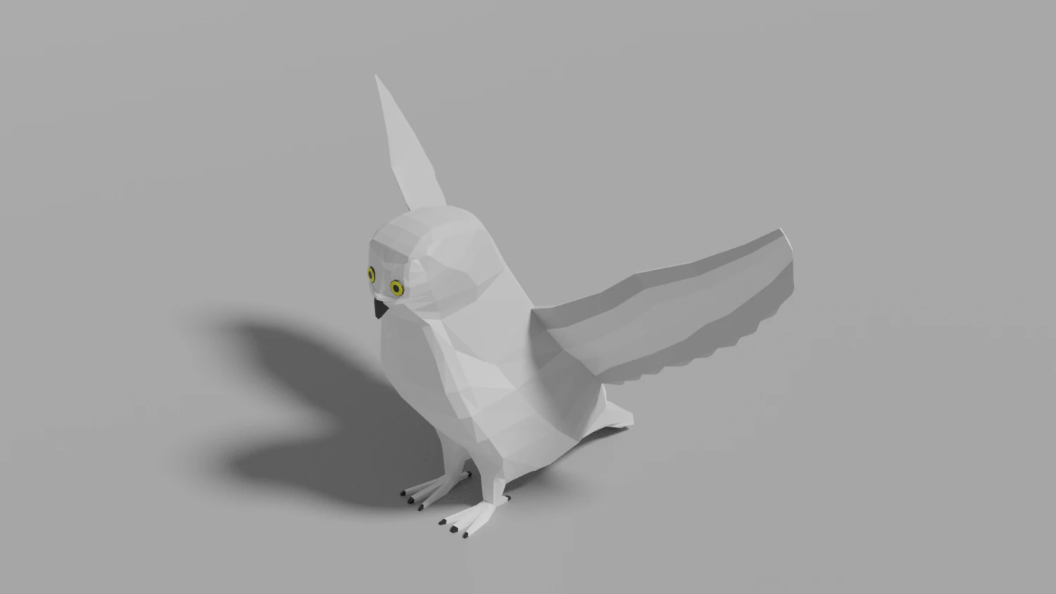 cartoon snowy owl 3D Model .c4d .max .obj .3ds .fbx .stl .blend 