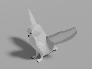cartoon snowy owl 3Dモデル