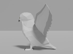 cartoon snowy owl Modèle 3D