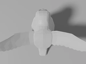 cartoon snowy owl 3D Model