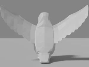 cartoon snowy owl 3D Model