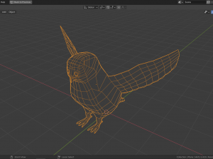 cartoon snowy owl Modèle 3D