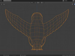 cartoon snowy owl 3D Model