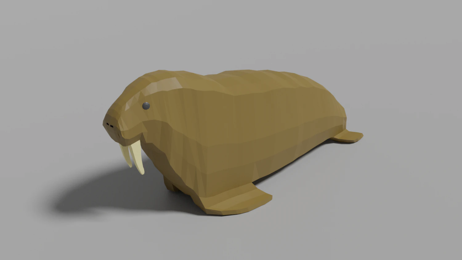 Cartoon-Walross 3D Modell .c4d .max .obj .3ds .fbx .stl .blend 