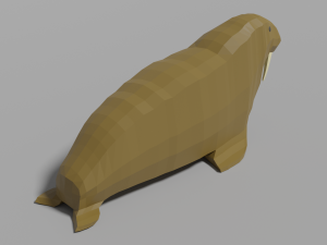 cartoon walrus 3D Model