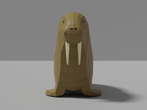 cartoon walrus 3D Model