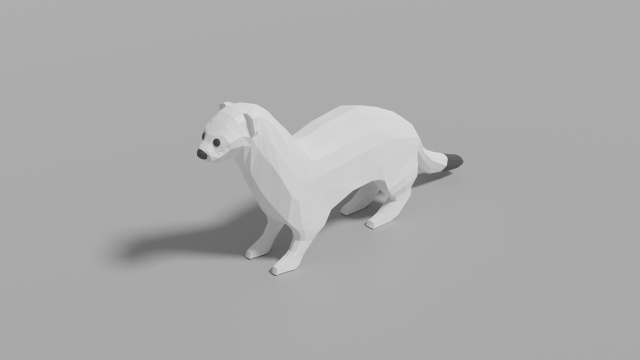 cartoon weasel 3D Model .c4d .max .obj .3ds .fbx .stl .blend 