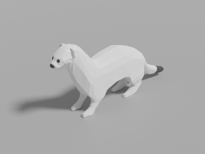 cartoon weasel 3D Model