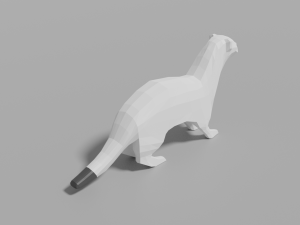 cartoon weasel 3D Model