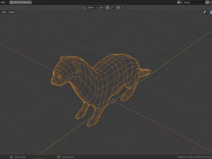 мультфильм ласка 3D Модель
